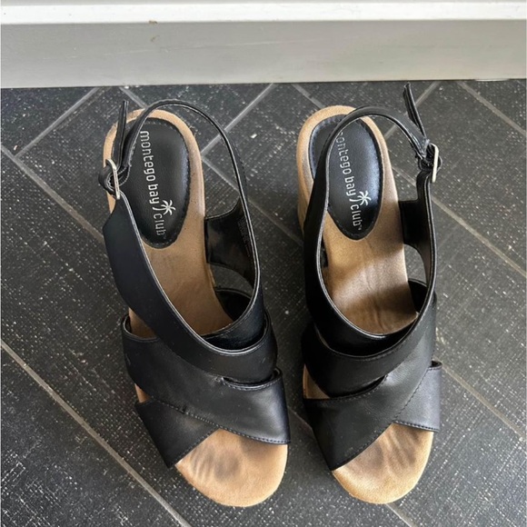 Wedges - Black size 8 - Picture 4 of 5